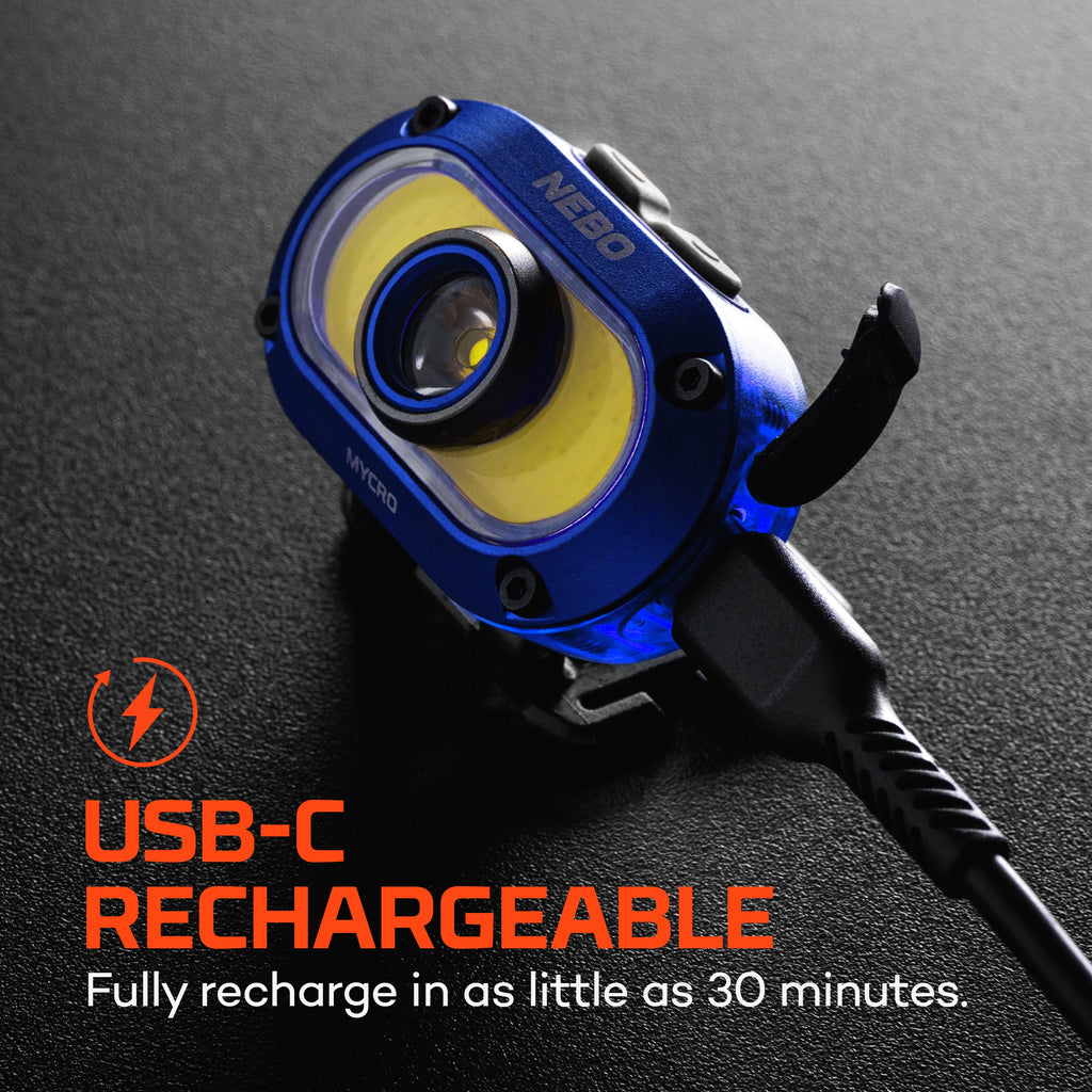 Mycro 550 Headlamp Blue | Rechargeable