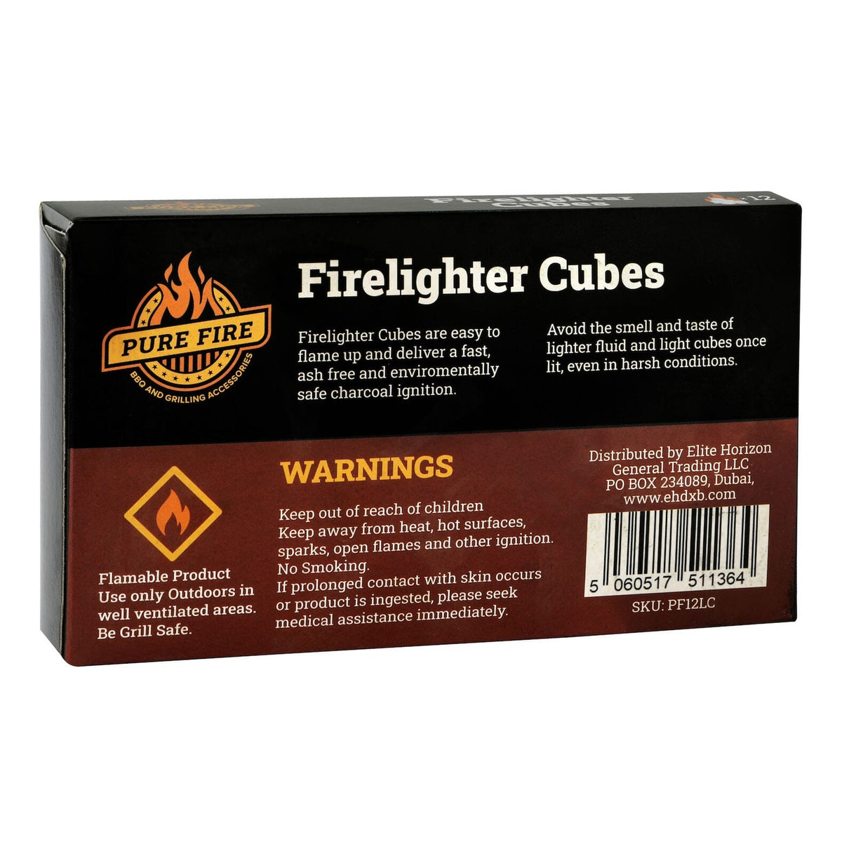 PureFire White Paraffin Lighter Cubes - Pack of 12