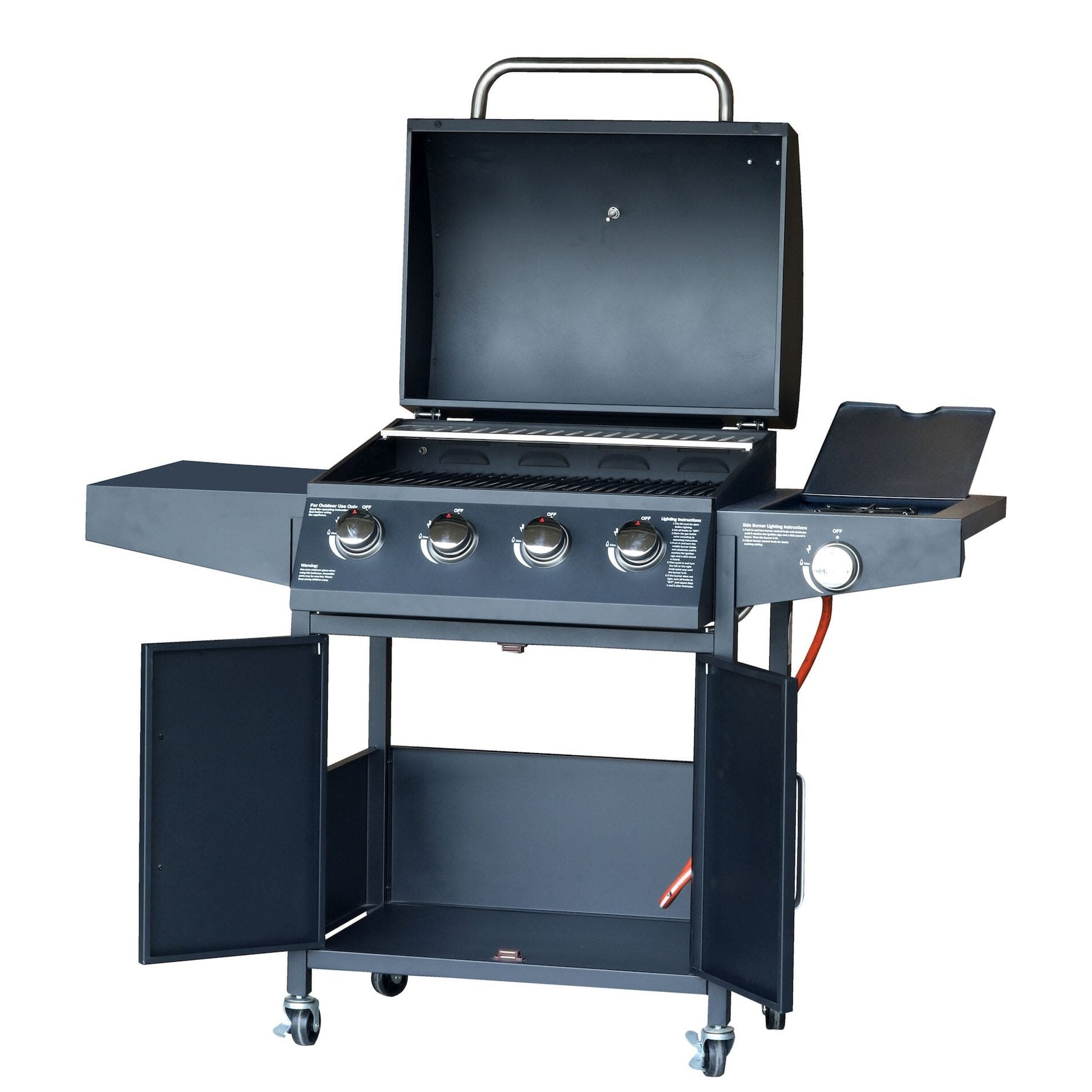 PureFire 4-Burner + Side Burner Gas BBQ Grill