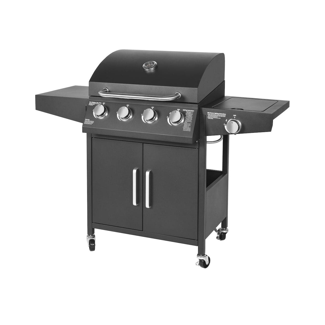 PureFire 4-Burner + Side Burner Gas BBQ Grill