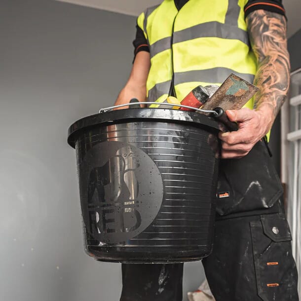 Red Gorilla Premium 15L Bucket - Black