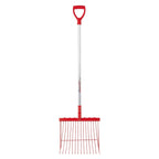 Red Gorilla Riddler Shavings Fork with D-Handle - Red