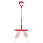 Red Gorilla Riddler Shavings Fork with Short D-Handle - Red