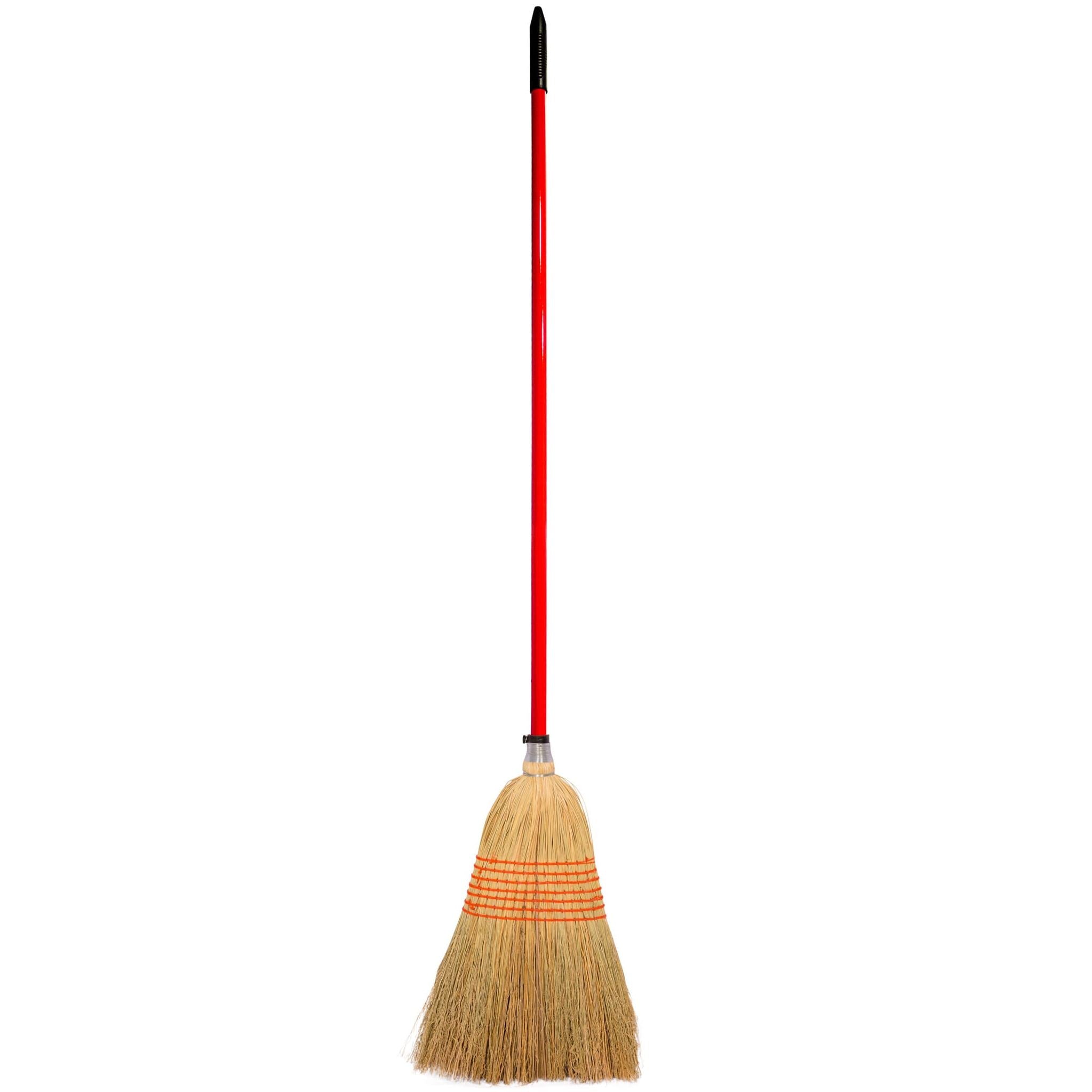 Corn Brooms - Large (NEW 120CM HANDLE RED)
