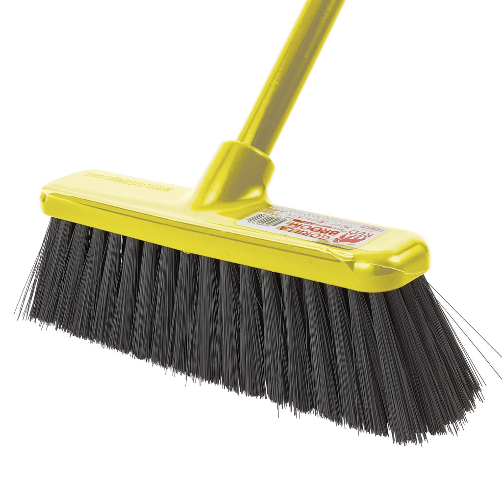 Red Gorilla Soft Bristle Broom 30cm Complete Broom - Yellow
