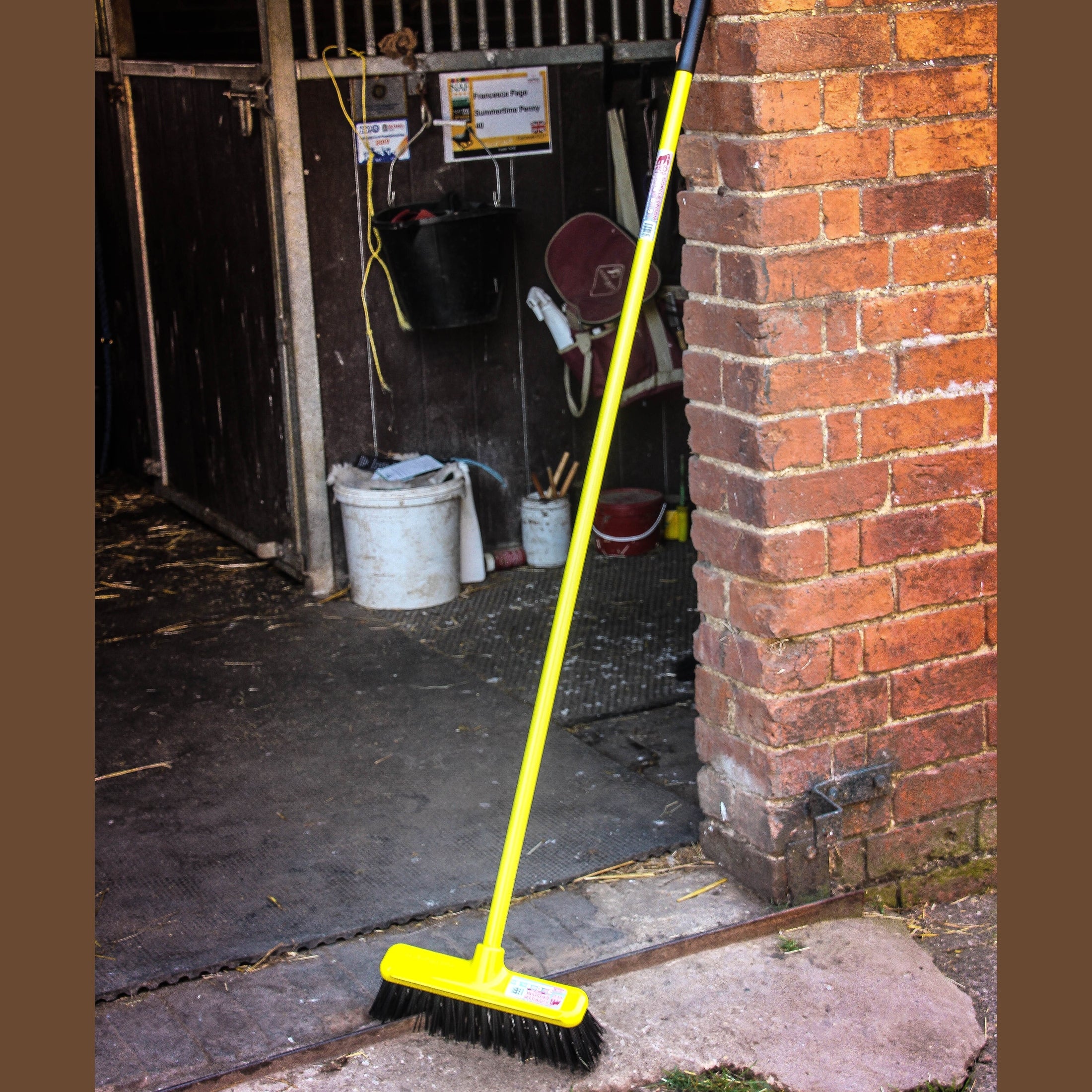 30cm broom head and handle -Yellow