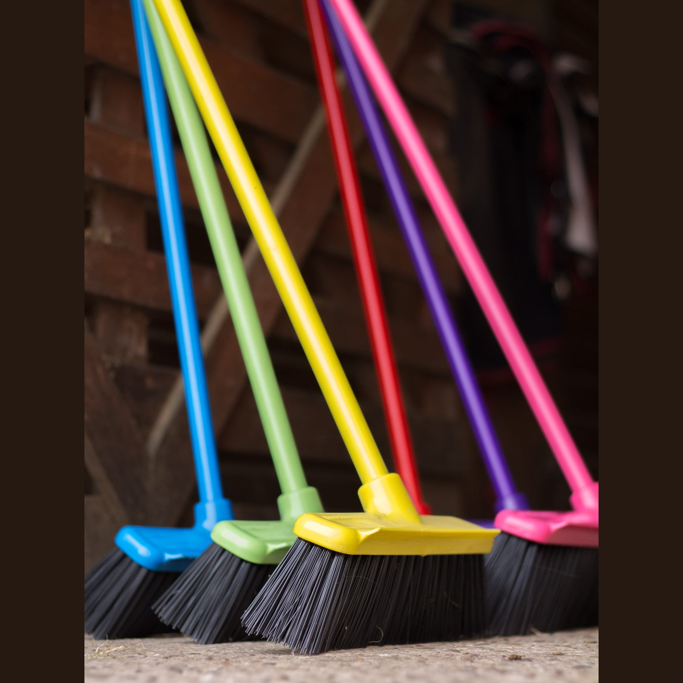 30cm broom head and handle -Yellow