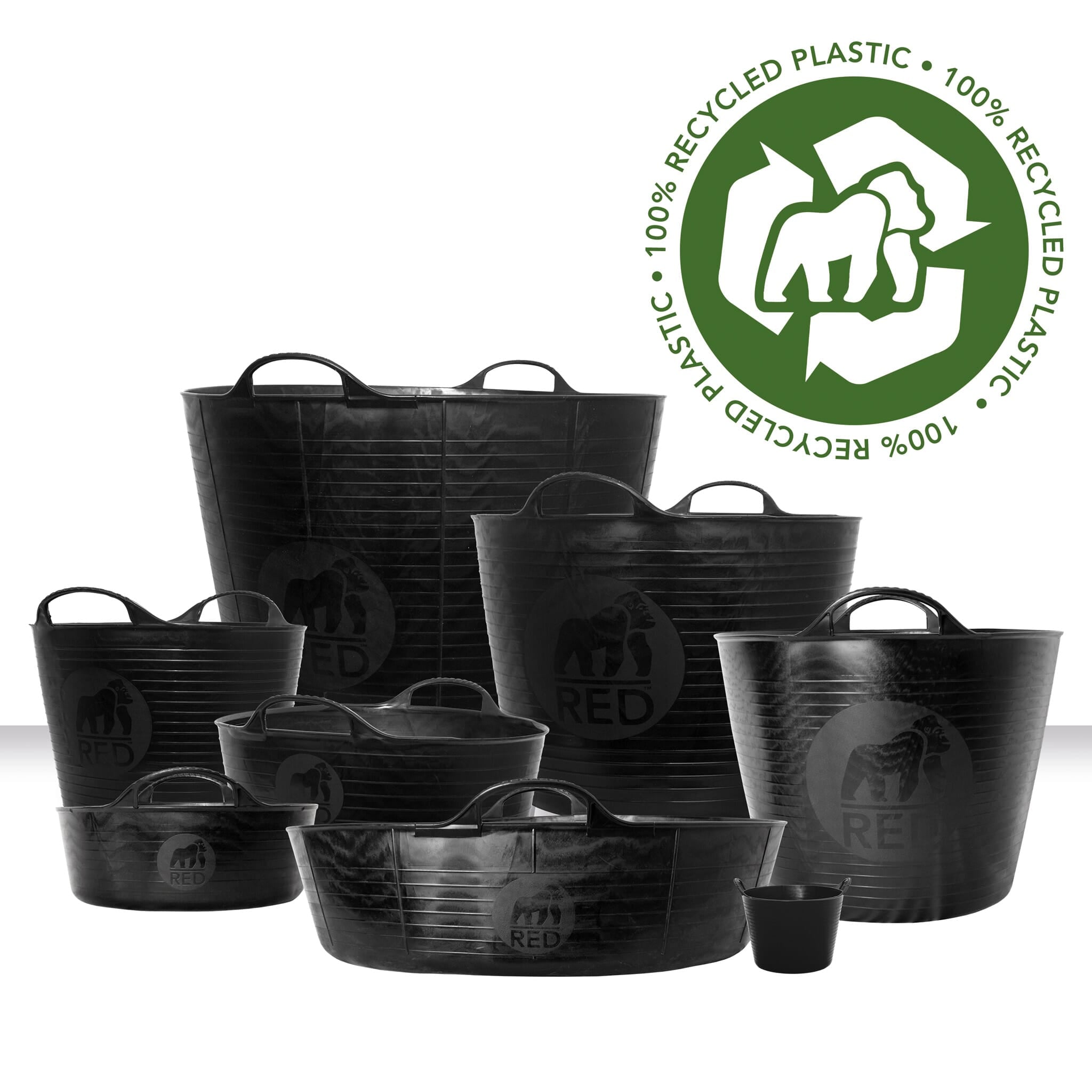 Red Gorilla Large 38L Tub - Black