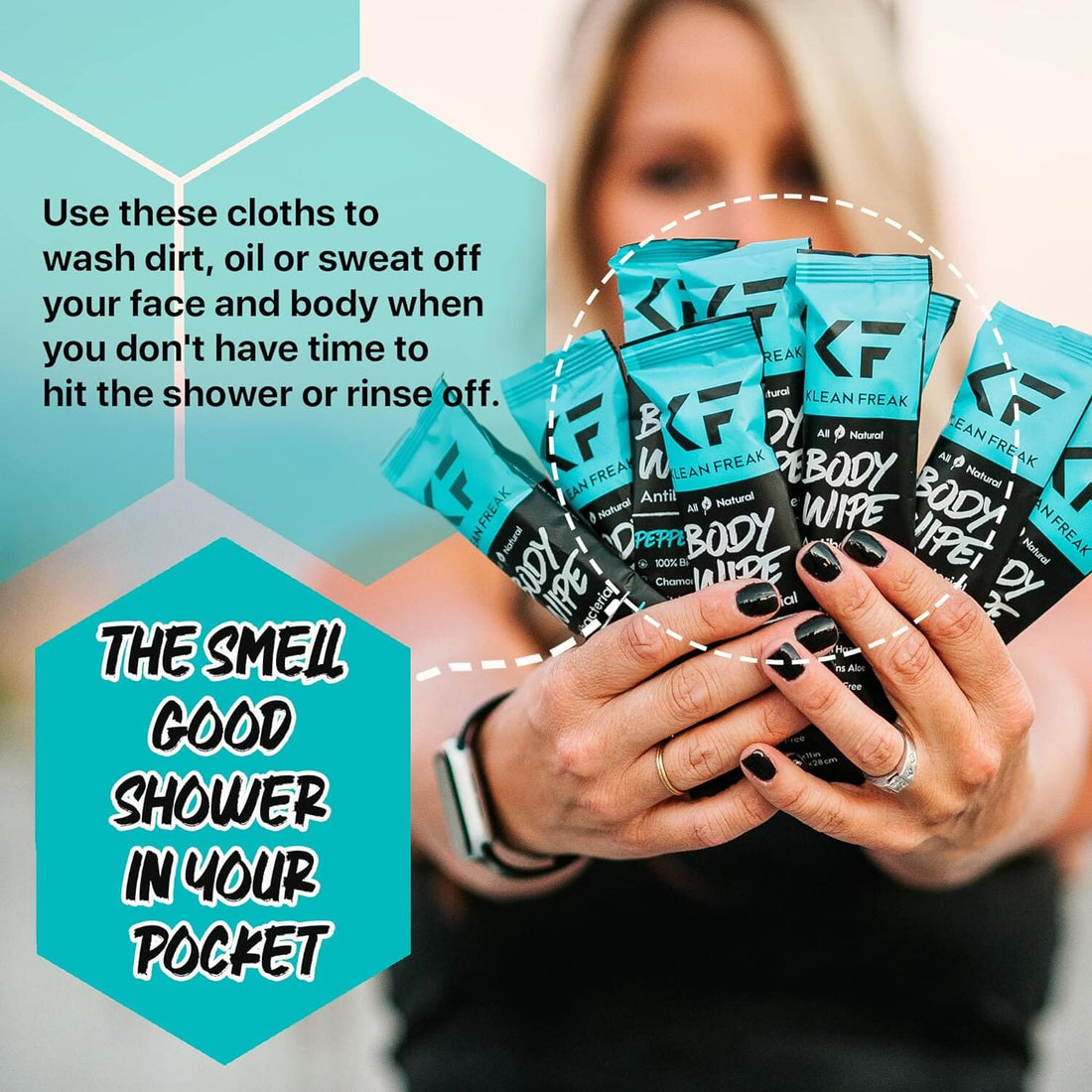 Klean Freak - Body Wipes - Single Sachet - Peppermint