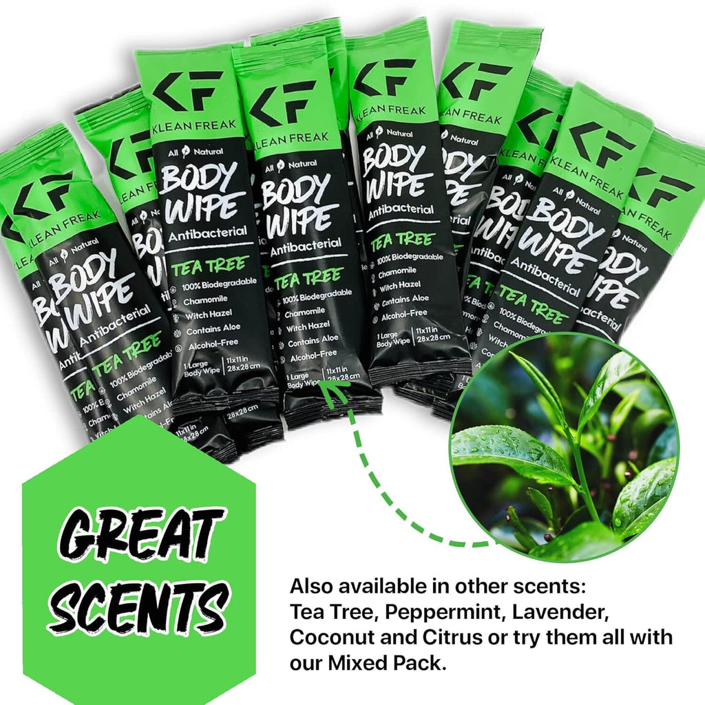 Klean Freak Body Wipes Single Sachet - Tea Tree