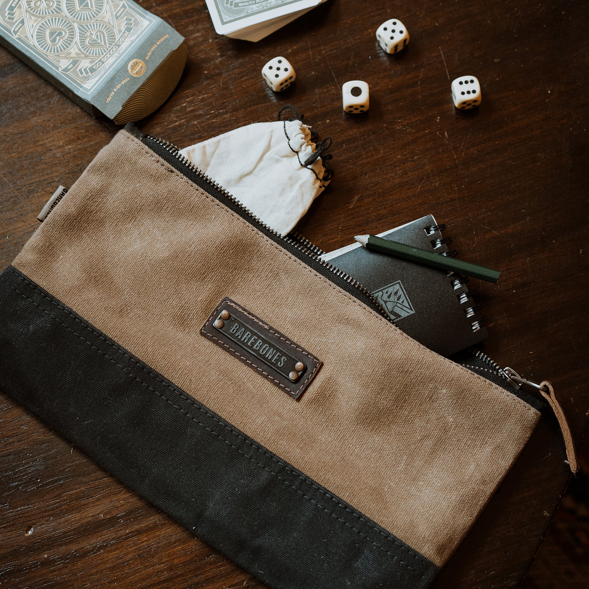 BareBones - Neelum Small Zipper Pouch (Khaki) -DISCONTINUED
