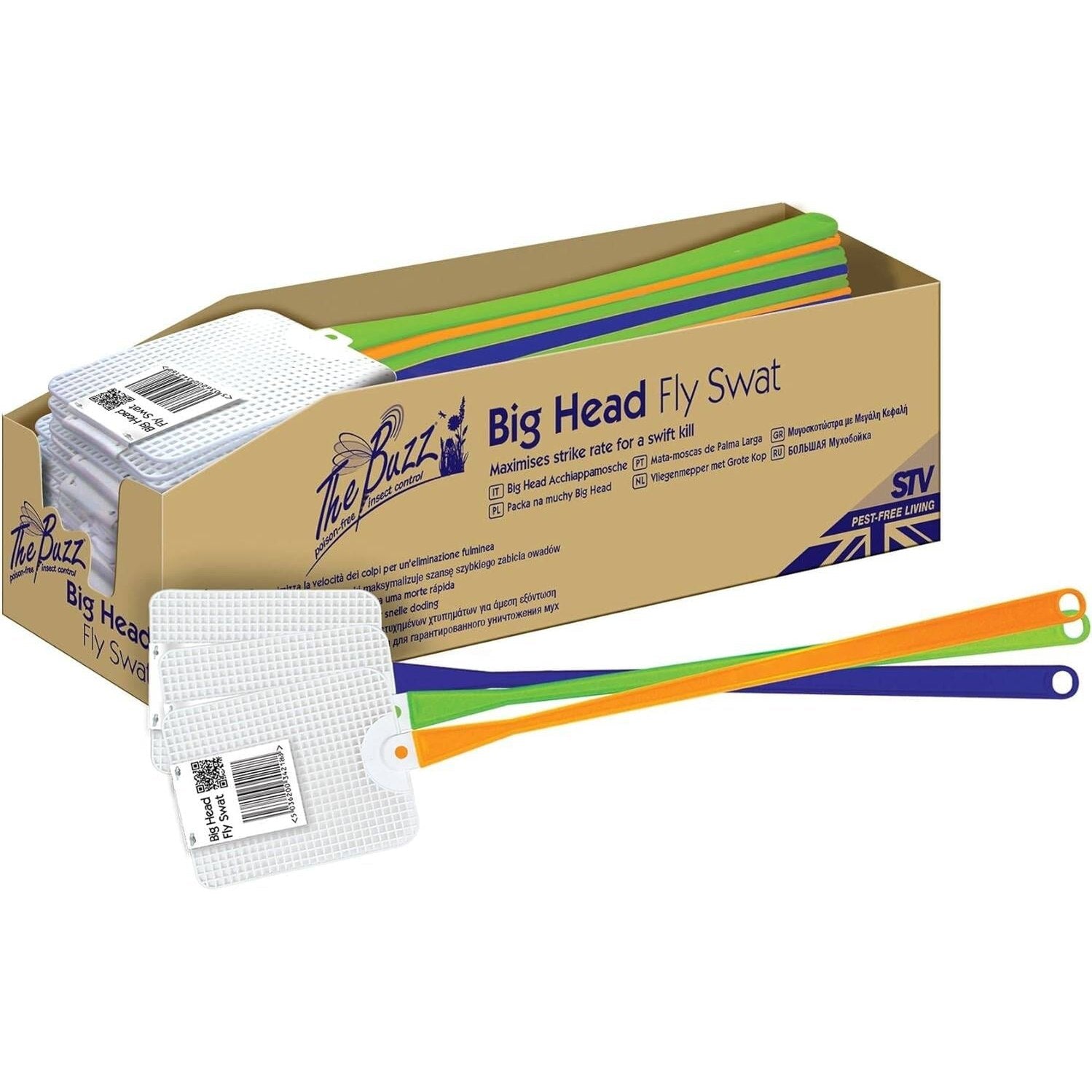 STV Big Head Fly Swat - Assorted Colours