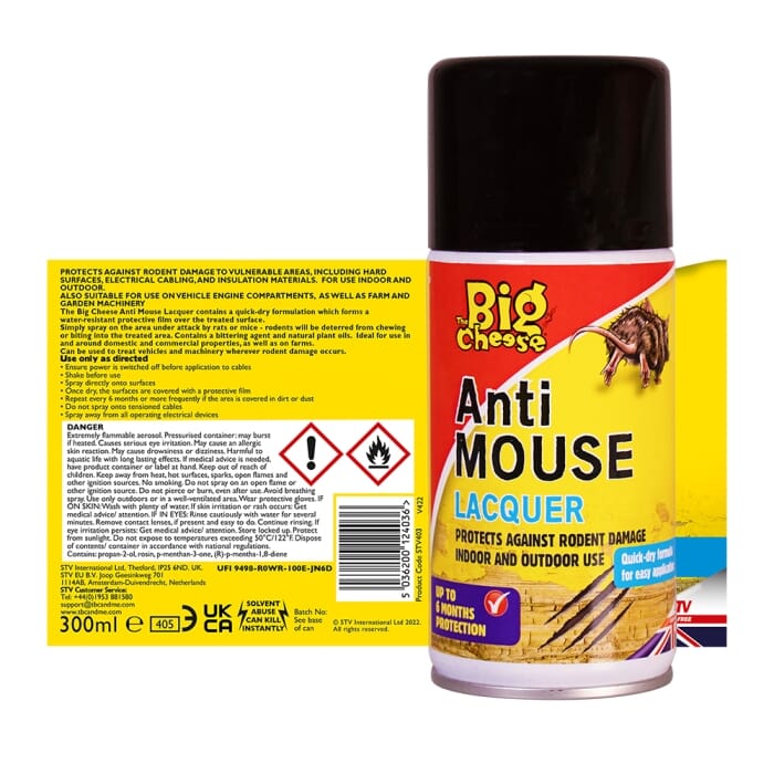 STV  Anti Mouse Lacquer - 300ml Aerosol