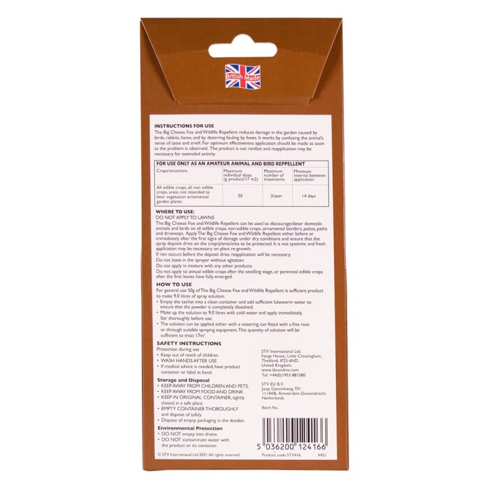 STV  Fox & Wildlife Repellent Sachet - 50g x 2