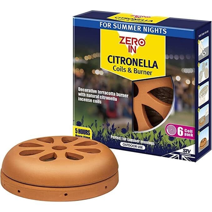 STV Citronella Burner and 6 Pack Coils