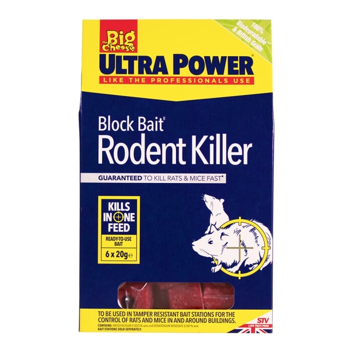 STV  Block Bait Rodent Killer - 20g x 6