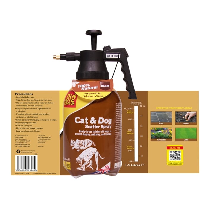 STV  Cat & Dog Scatter Spray - 1.5L Pressure Sprayer