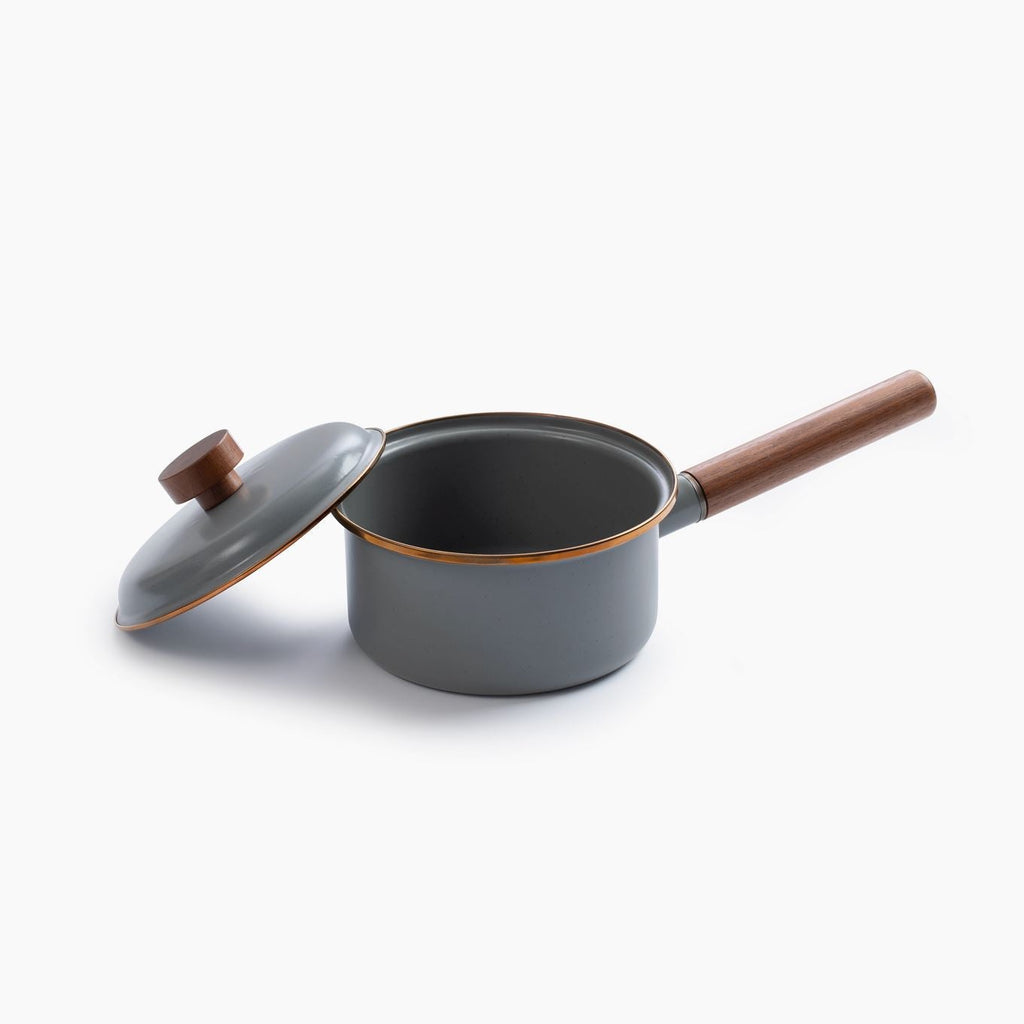 Enamel Saucepan - Slate Gray