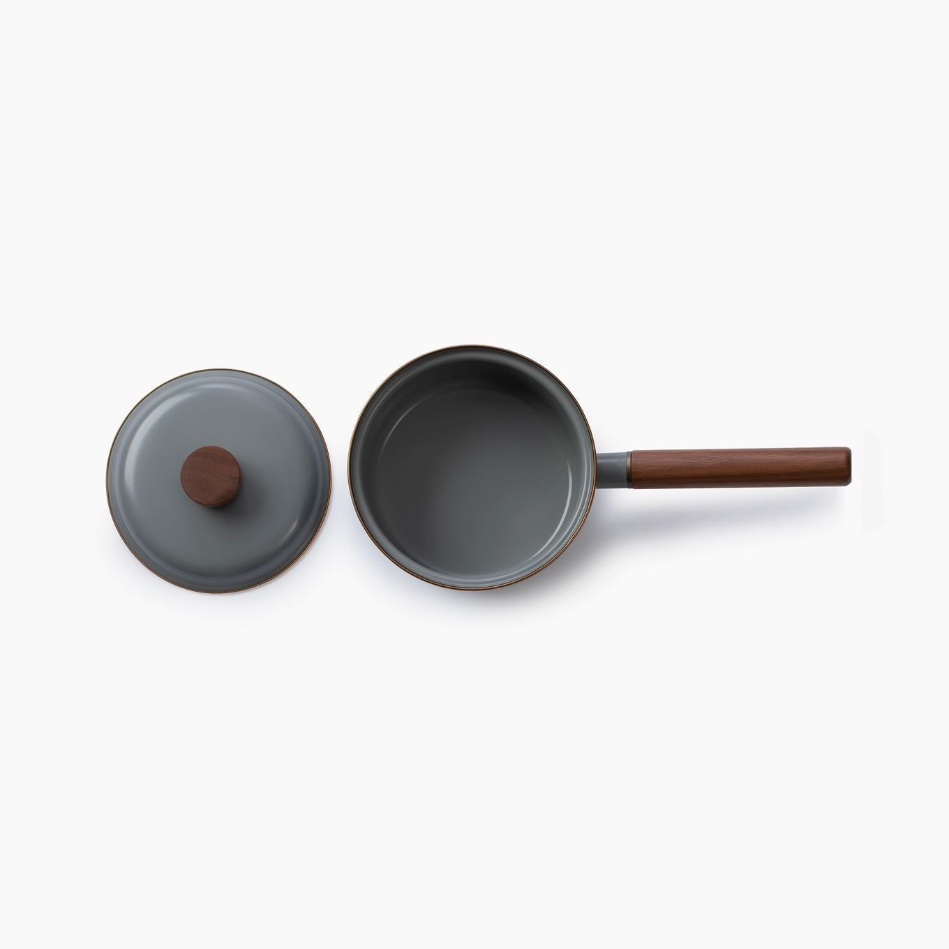 Enamel Saucepan - Slate Gray