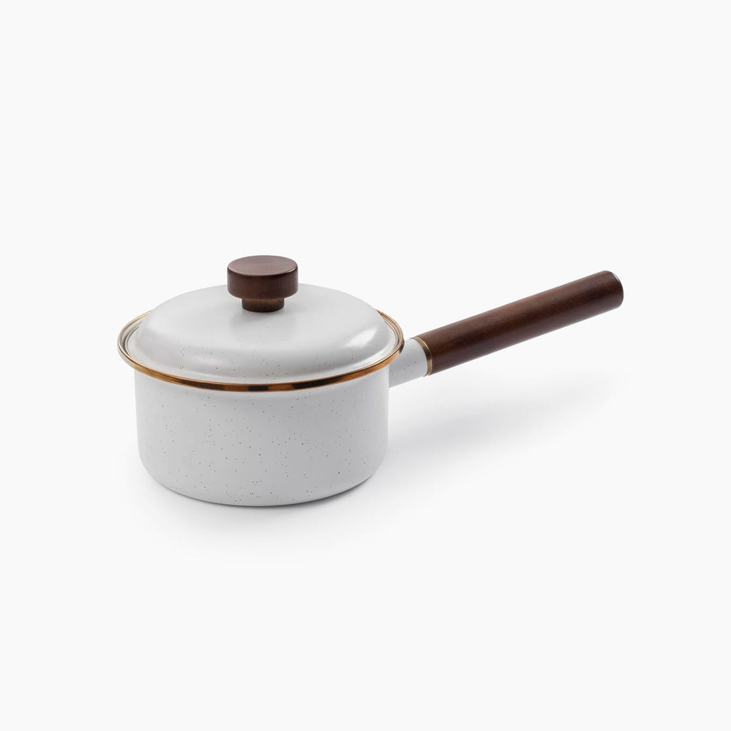 Enamel Saucepan - Eggshell