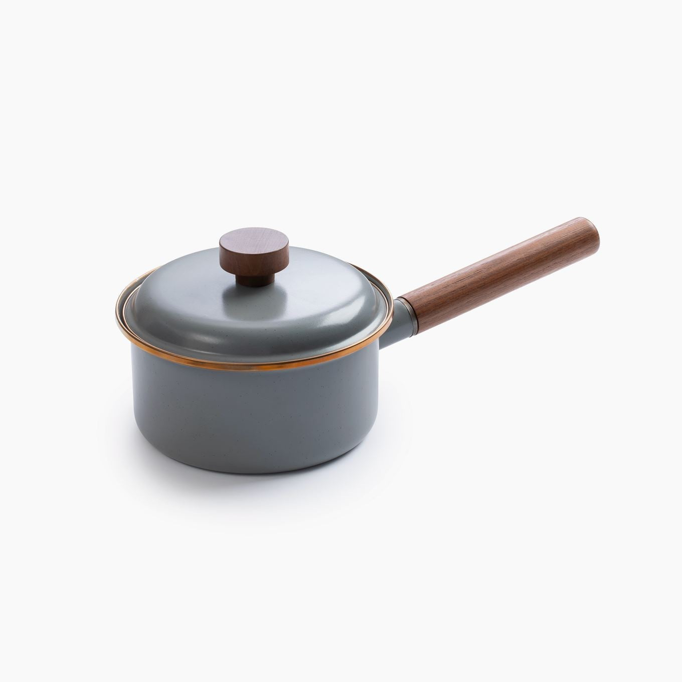 Enamel Saucepan - Slate Gray