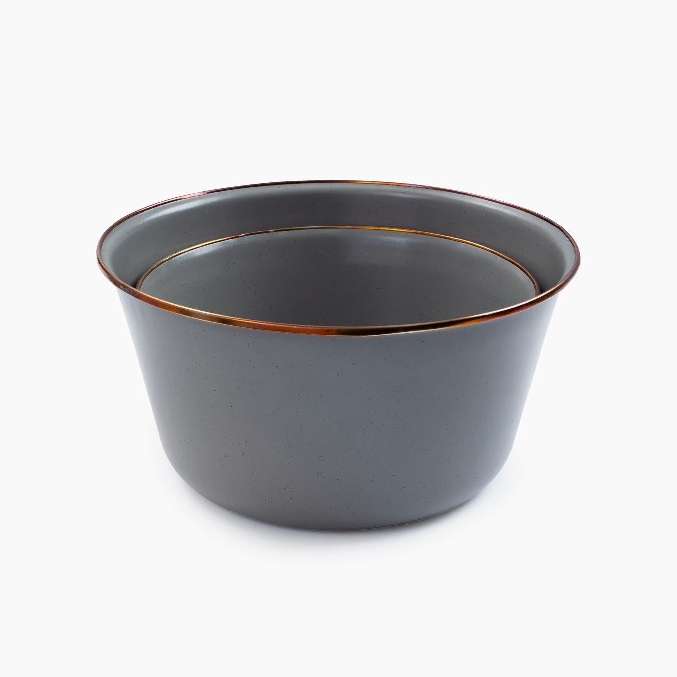 Enamel Mixing Bowl Set - Slate Gray
