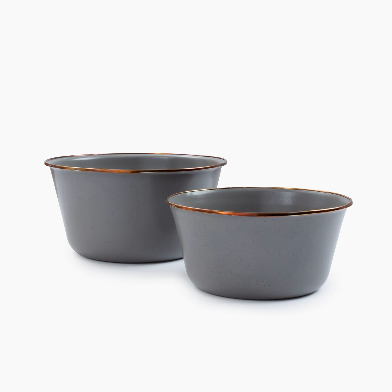 Enamel Mixing Bowl Set - Slate Gray