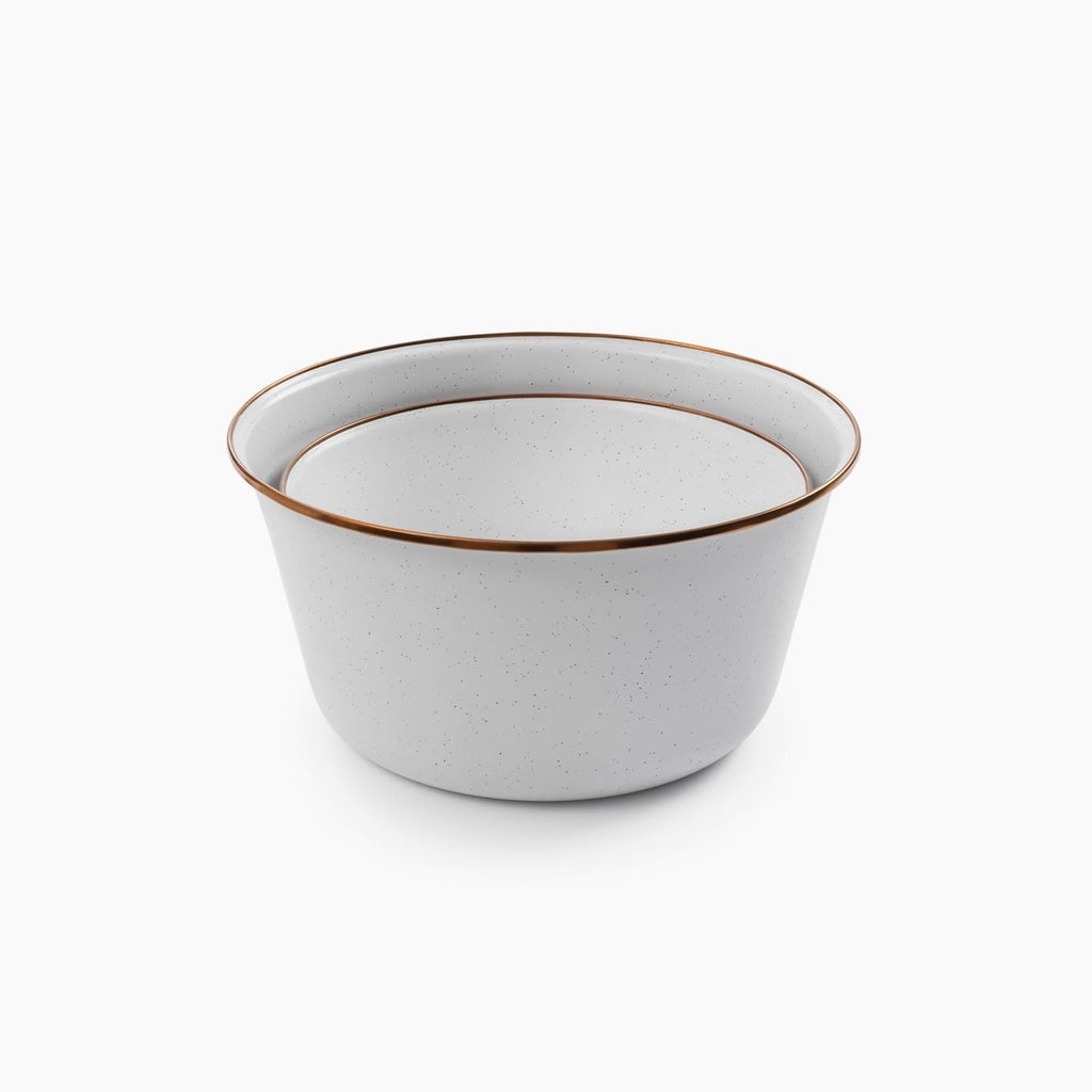 Enamel Mixing Bowl Set - Eggshell