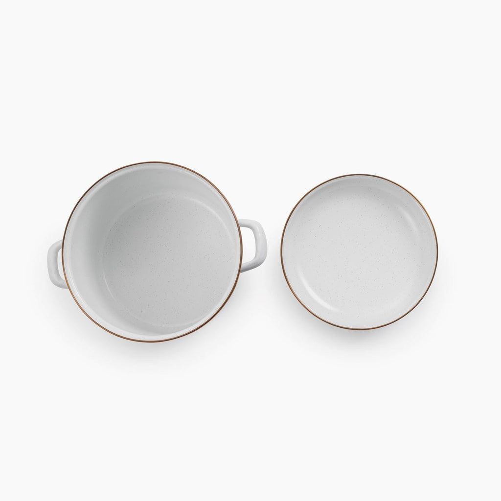 Enamel Stock Pot - Eggshell