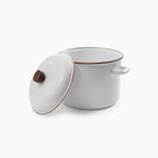 Enamel Stock Pot - Eggshell