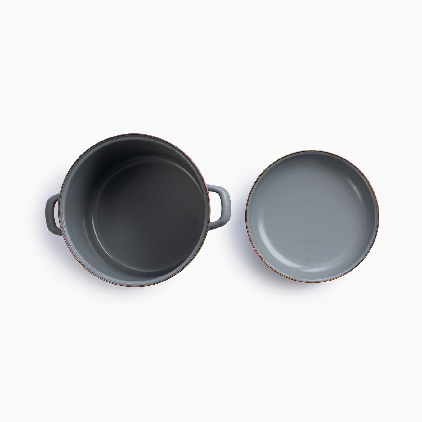 Enamel Stock Pot - Slate Gray