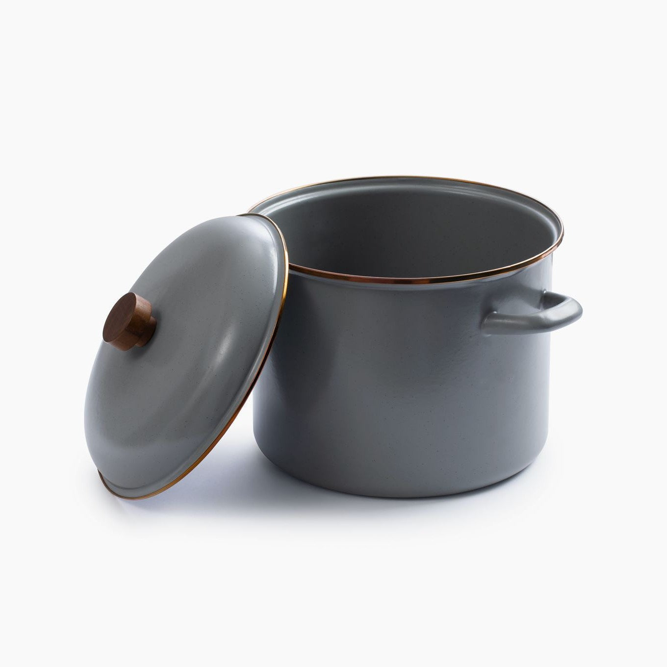 Enamel Stock Pot - Slate Gray