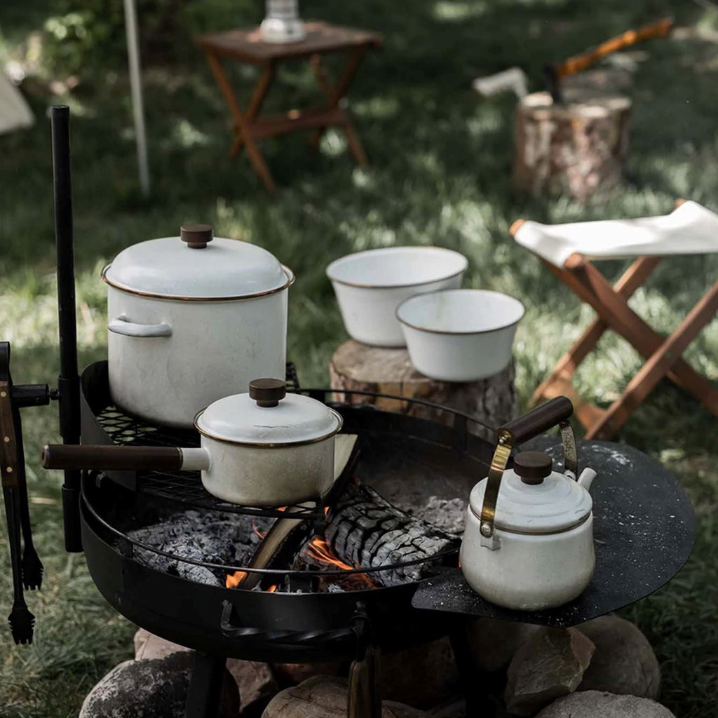 Enamel Stock Pot - Eggshell