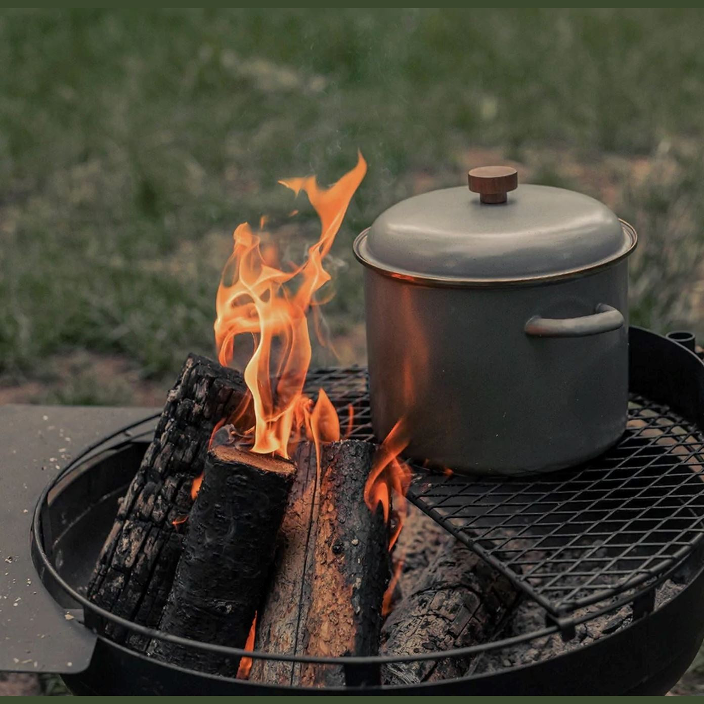 Enamel Stock Pot - Slate Gray