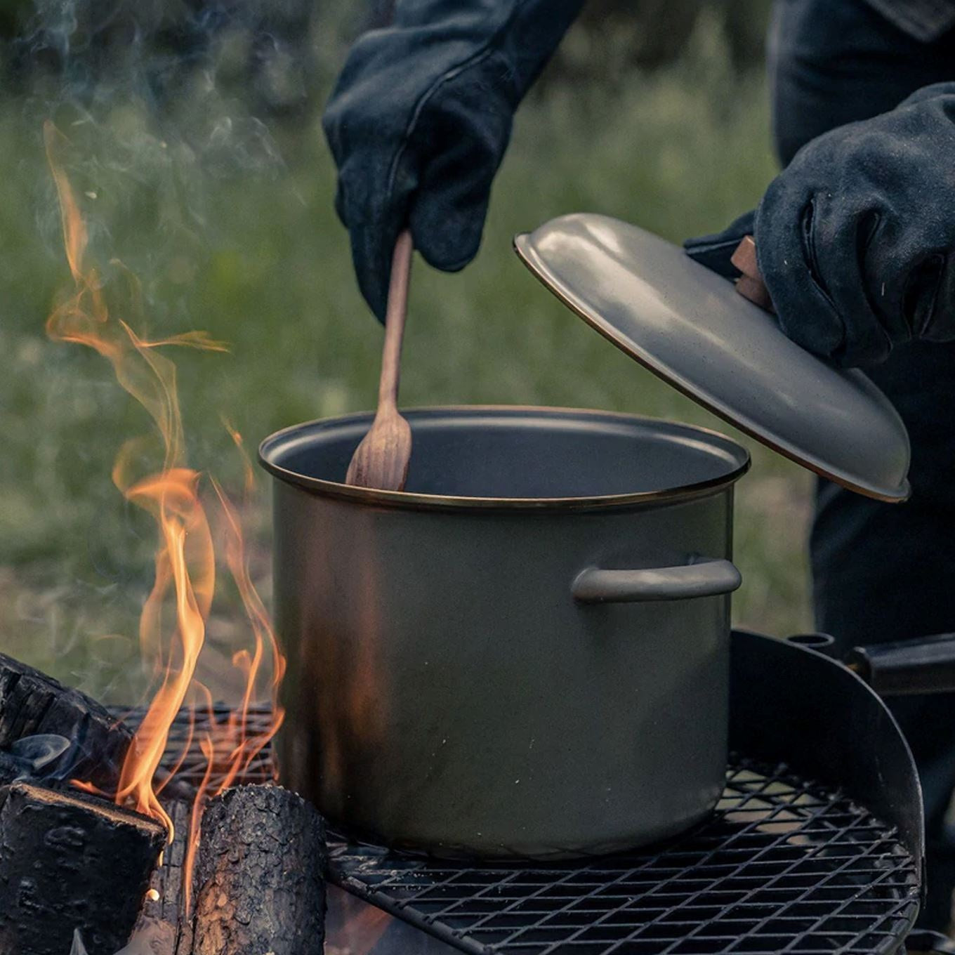 Enamel Stock Pot - Slate Gray