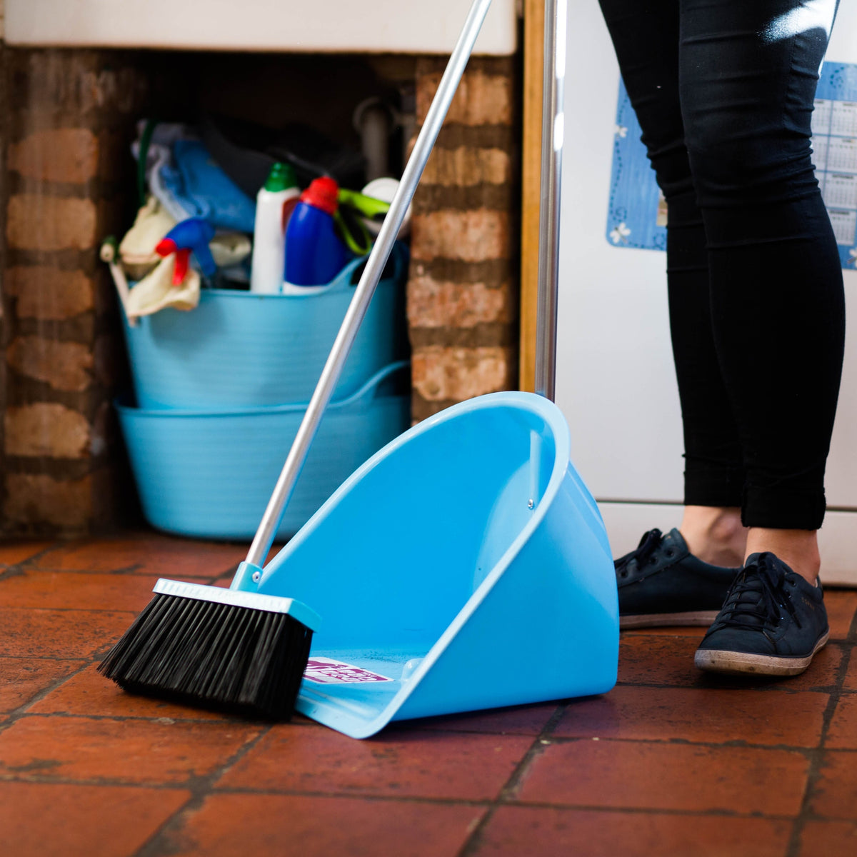 Red Gorilla Tidee Companion Set - Sky Blue (Tidee + Rake + Broom)
