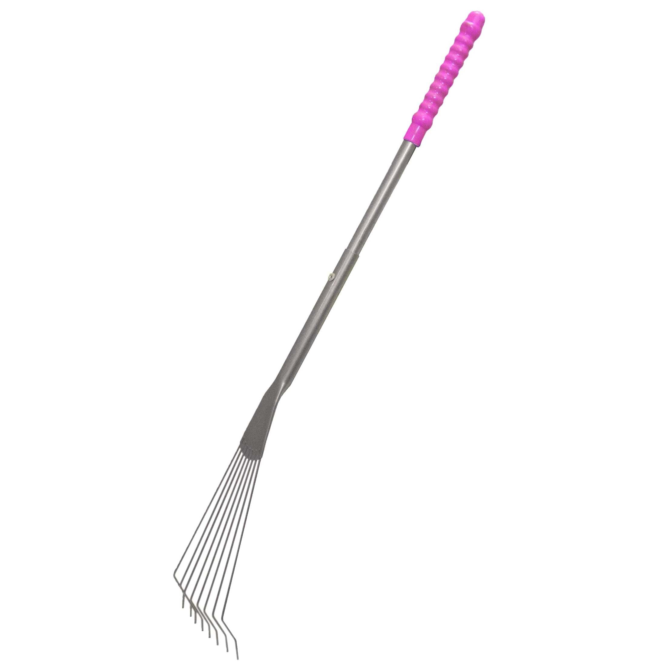 Red Gorilla Long Metal Rake - Pink
