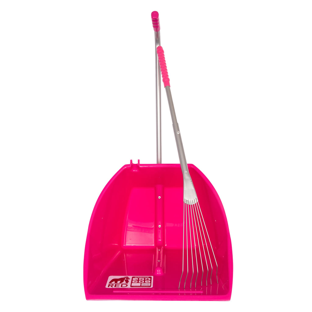 Red Gorilla Big Tidee and Long Metal Rake Bundle - Pink
