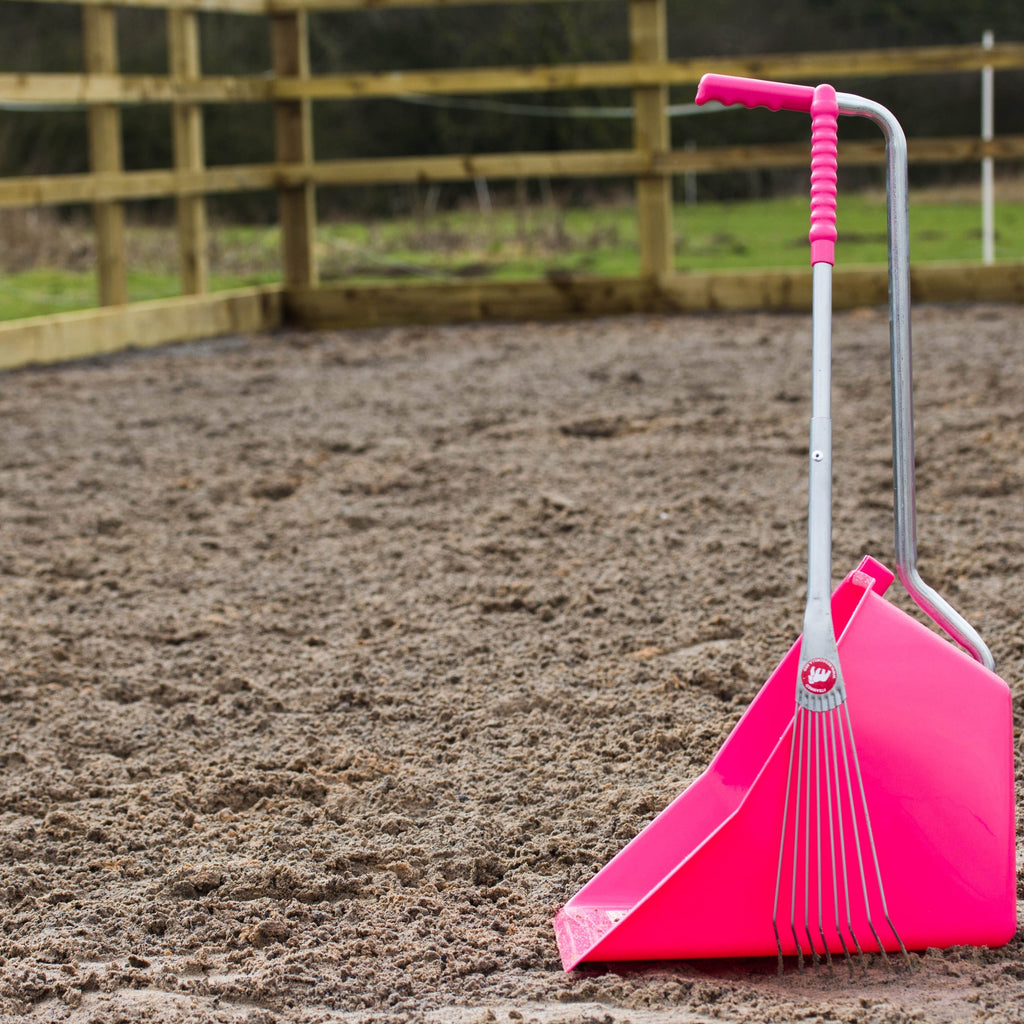 Red Gorilla Big Tidee and Long Metal Rake Bundle - Pink