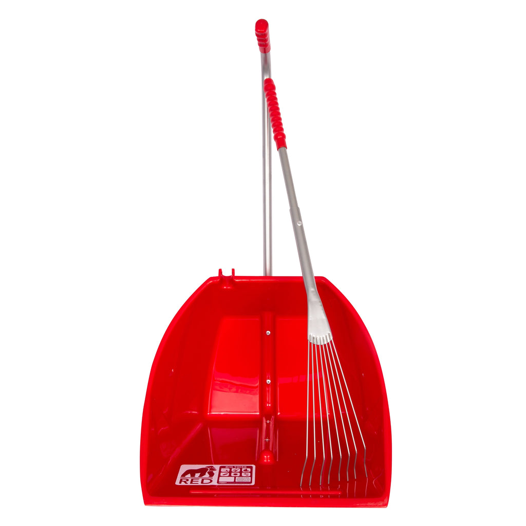 Red Gorilla Big Tidee and Long Metal Rake Bundle - Red