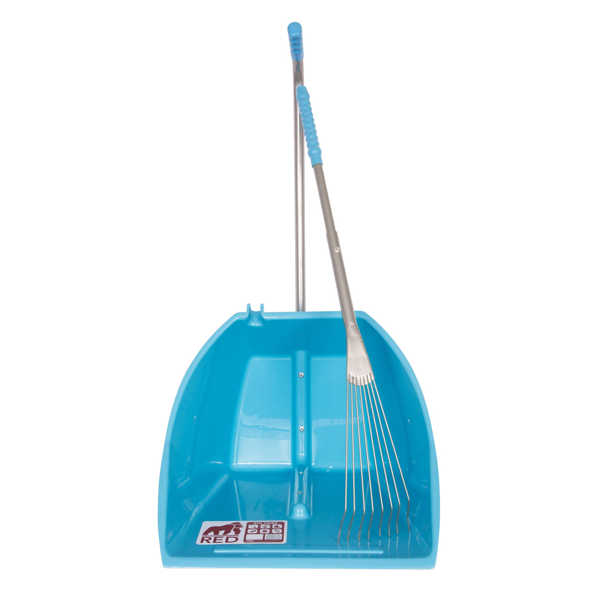 Red Gorilla Big Tidee and Long Metal Rake Bundle - Sky Blue