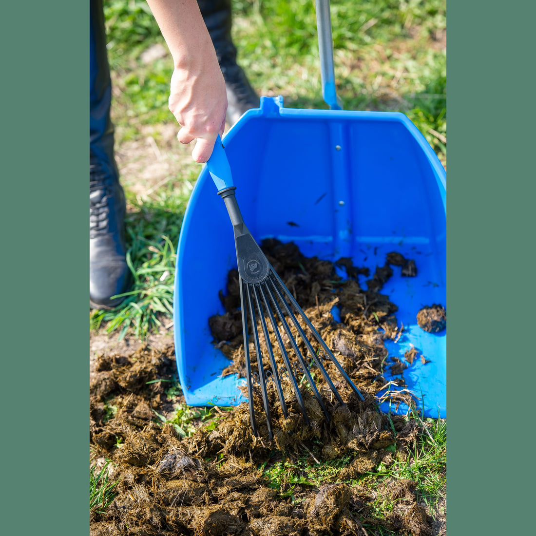 Big Tidee & Short Plastic Rake - Blue (Big Tidee + Plastic Rake)