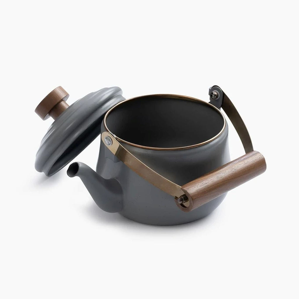 Enamel Teapot - Slate Gray