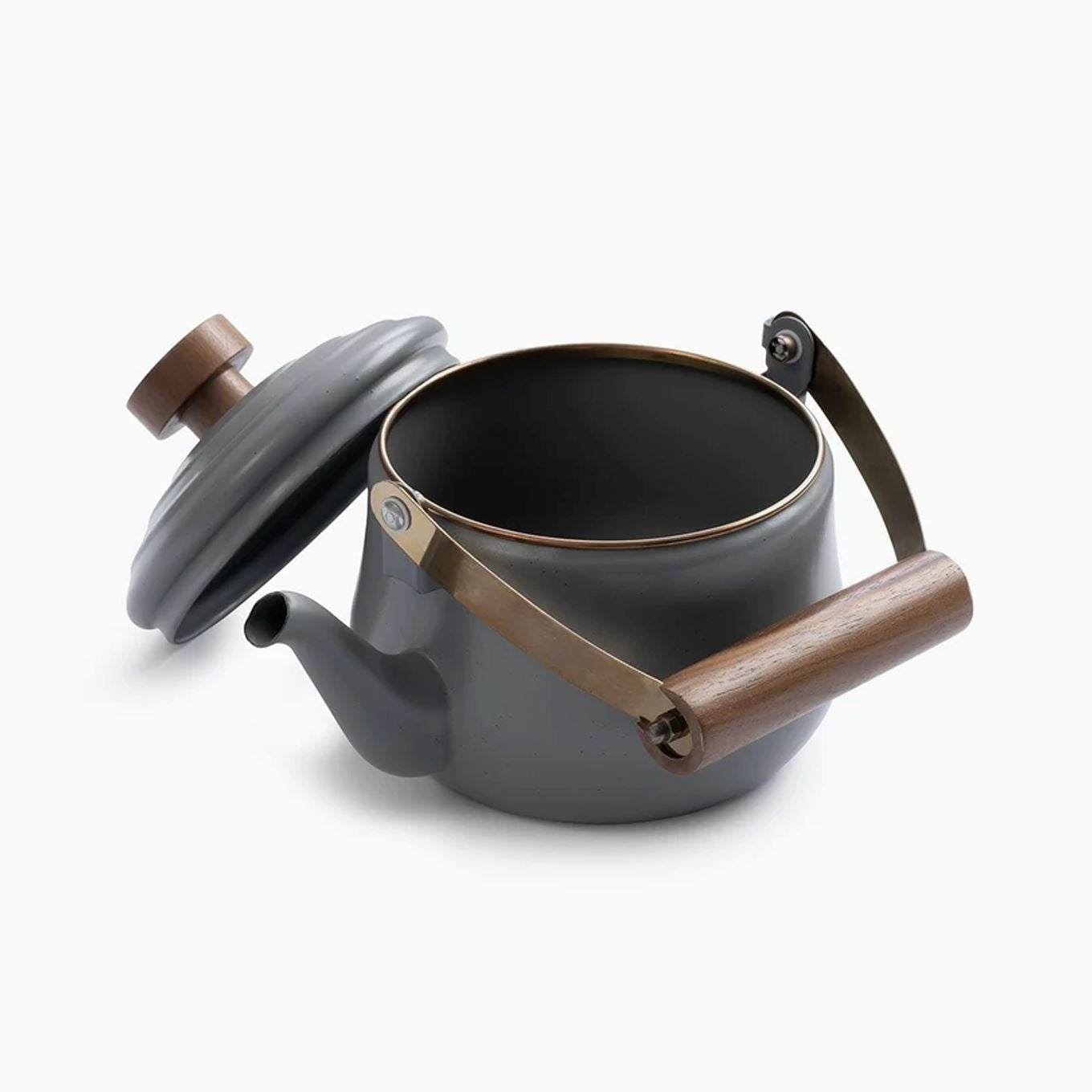 Enamel Teapot - Slate Gray