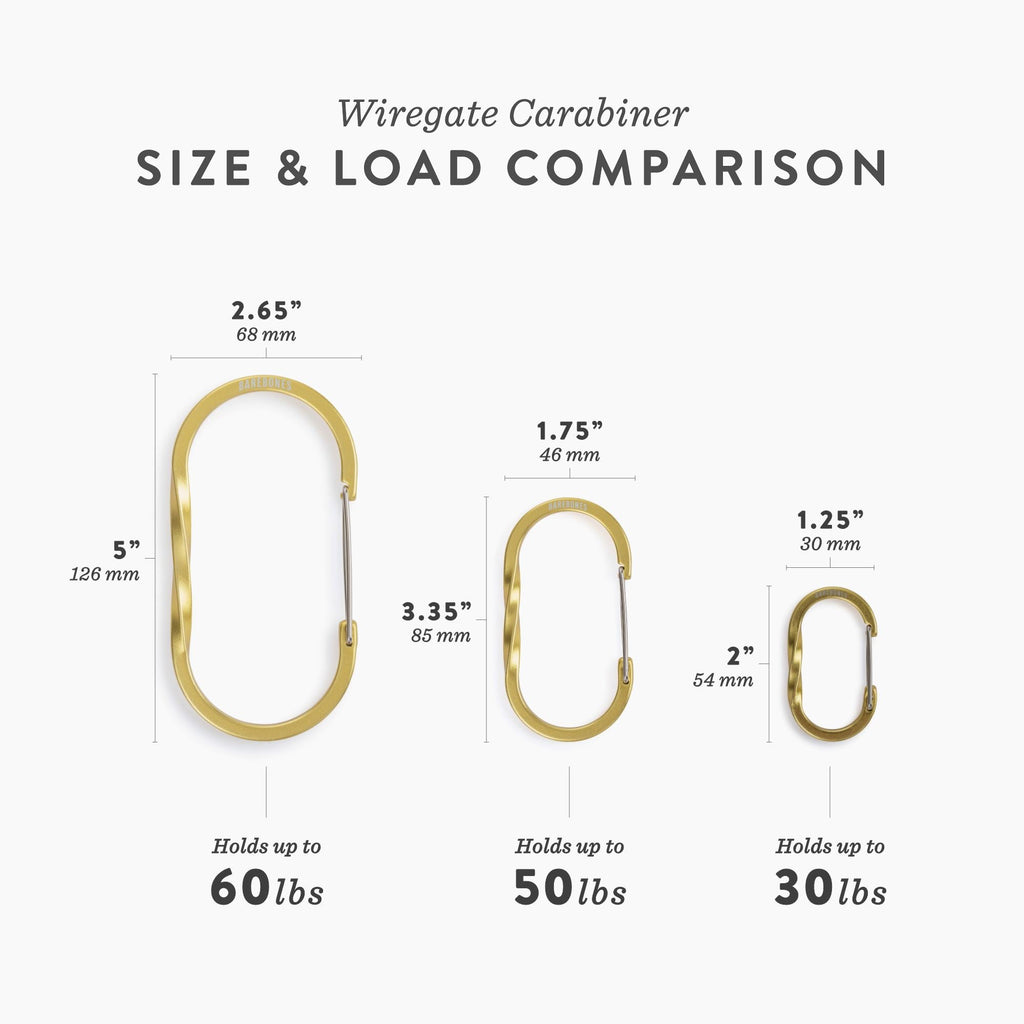 Barebones Wiregate Carabiners 3 Sizes
