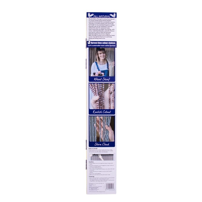 STV  Bamboo Beaded Door Curtain - 45 String - Assorted Colours