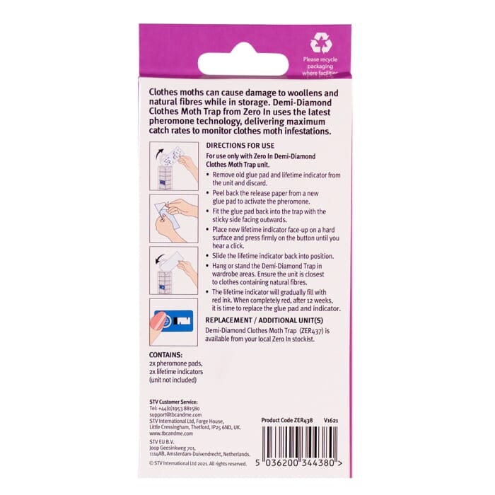 STV  Demi-Diamond Clothes Moth Killer Refill - Twinpack