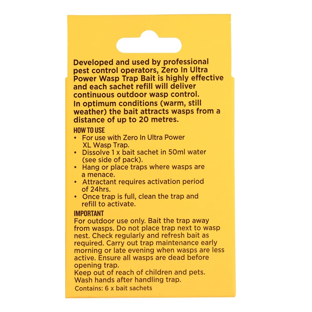 STV XL Wasp Trap Refill Sachet - 4g x 6