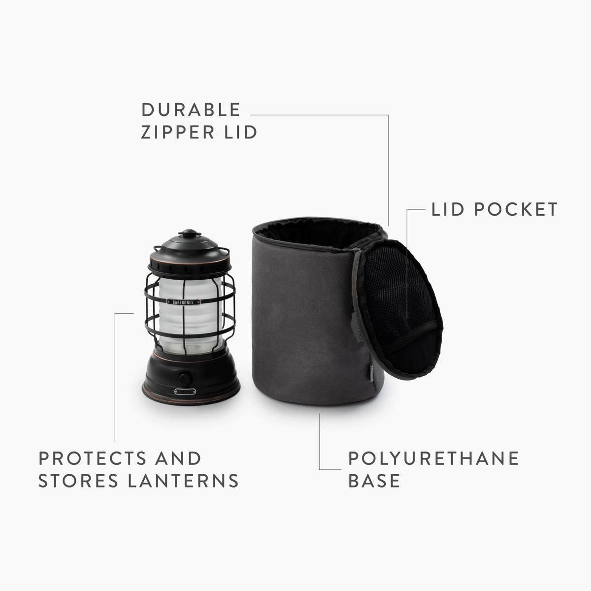 Barebones Zippered Lantern Storage Bag