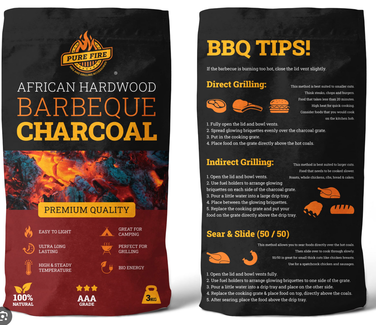 PureFire Supermarket 4kg Natural Charcoal
